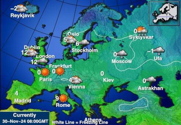 Guernsey Været temperatur kart 