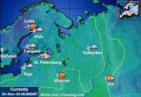 Hungary Weather Temperature Map 