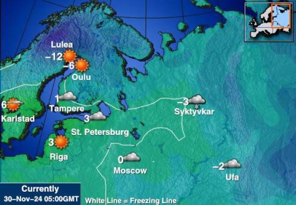 Ungarn Været temperatur kart 