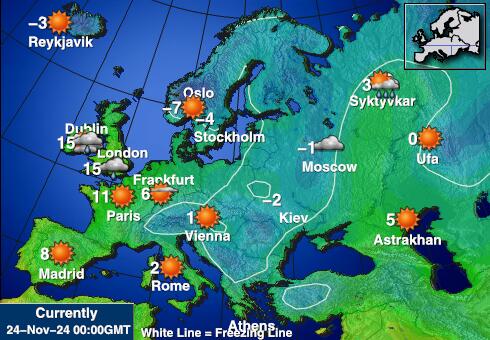 Island Wetter Temperaturkarte 