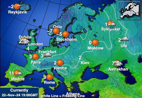 Island Ilm temperatuur kaart 