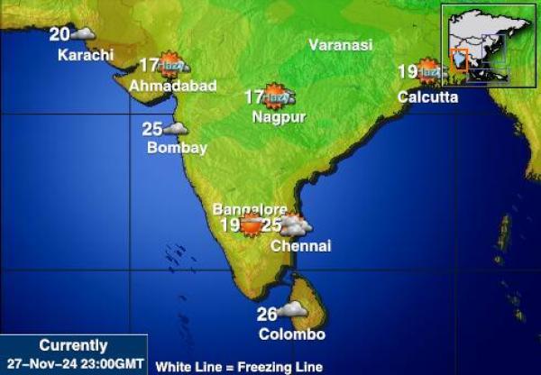 Indien Vejret temperatur kort 