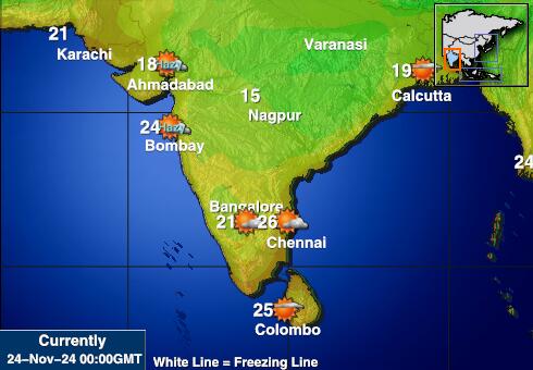 India Weather Temperature Map 