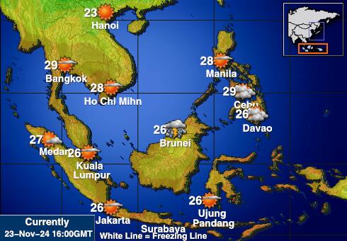 Indonesien Vejret temperatur kort 