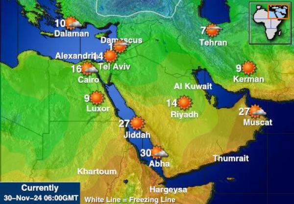 Iran Været temperatur kart 