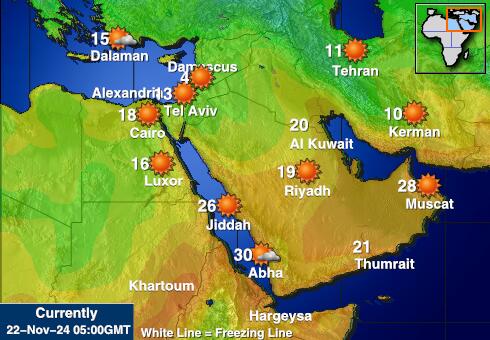 Iran Weer temperatuur kaart 