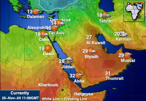 Iran Mapa temperatura Tempo 