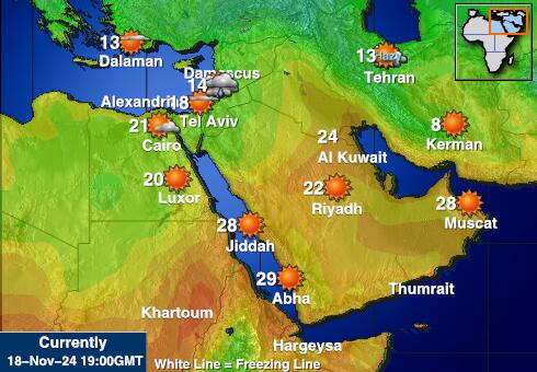 Iran Vreme Temperatura Zemljevid 