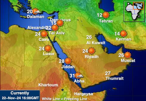 Iraan Ilm temperatuur kaart 