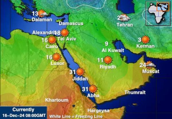 Irak Hava sıcaklığı haritası 