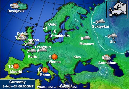 Irland Wetter Temperaturkarte 