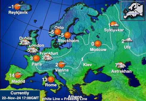 Iirimaa Ilm temperatuur kaart 