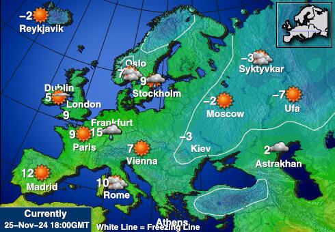 アイルランド 天気温度マップ 