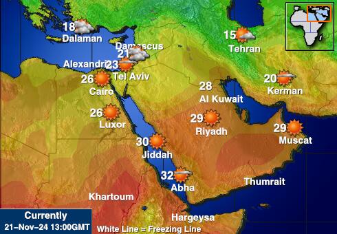 Israel Weather Temperature Map 