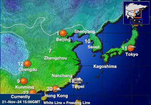 Japan Weather Temperature Map 