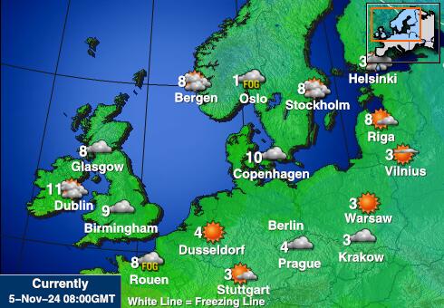 Golf Temperatura Mapa pogody 