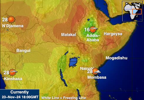 Kenya Vädertemperaturkarta 