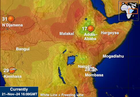 Kenya Weather Temperature Map 