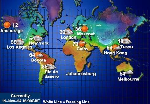 Kiribati Vreme Temperatura Zemljevid 