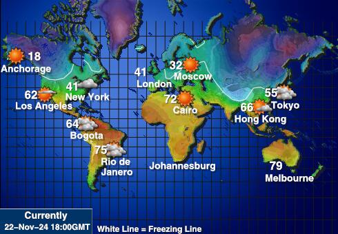 Kiribati Ilm temperatuur kaart 