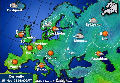 Latvia Weather Temperature Map 