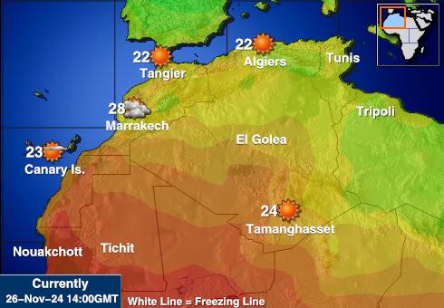 Liibüa Ilm temperatuur kaart 