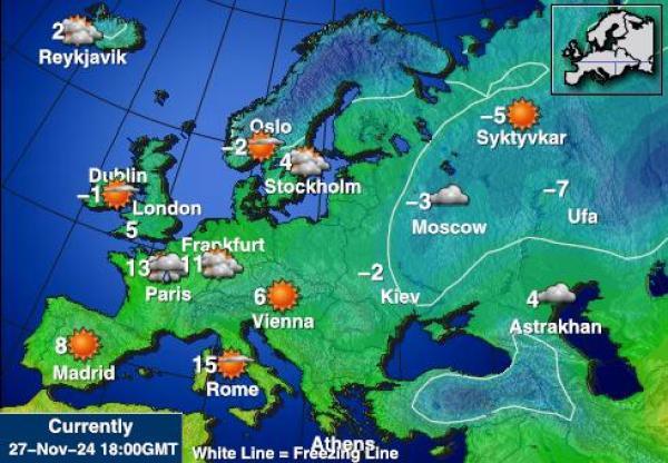 Liechtenstein Vädertemperaturkarta 