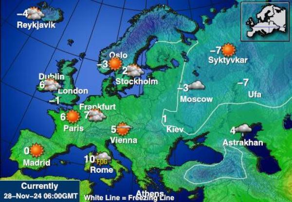 Litwa Temperatura Mapa pogody 