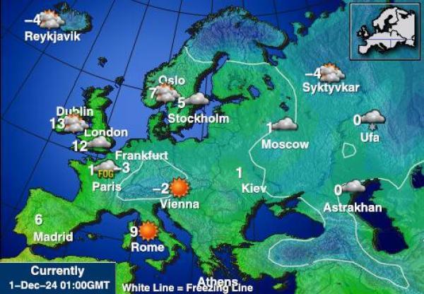 Luxembourg Temperatura meteorologica 