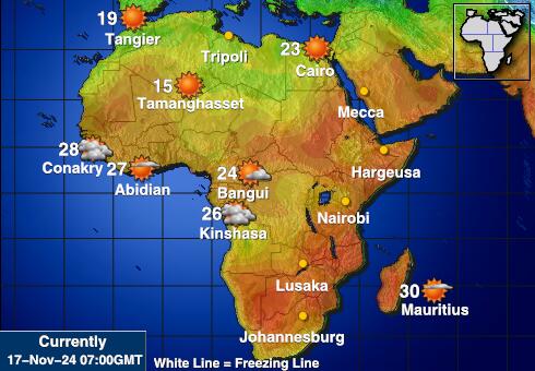 Malavi Vreme Temperatura Zemljevid 