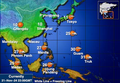 Malaysia Weather Temperature Map 