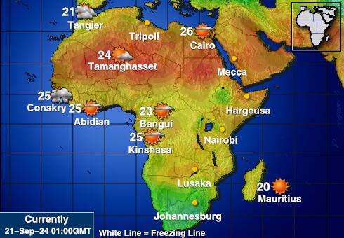 Mali Mapa temperatura Tempo 