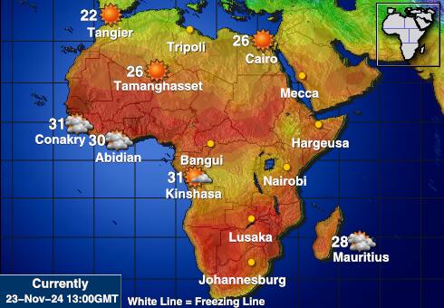 Mali Carte des températures de Météo 