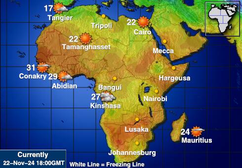 Mali Ilm temperatuur kaart 