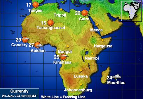 Mali Vremenska prognoza, Temperatura, karta 