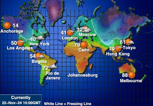 Marshall Islands Ilm temperatuur kaart 