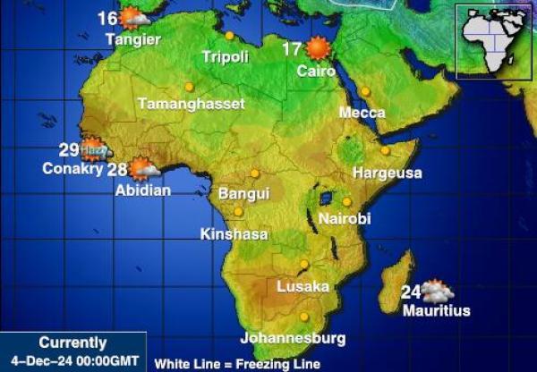 Mauritius Weather Temperature Map 