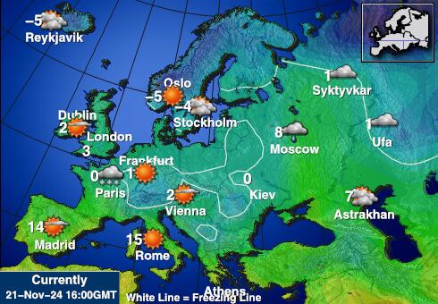 Mediterranean Weather Temperature Map 