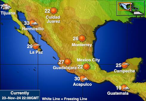 墨西哥 天氣溫度圖 
