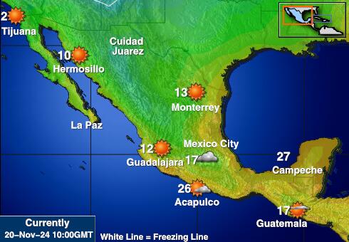 Mehika Vreme Temperatura Zemljevid 
