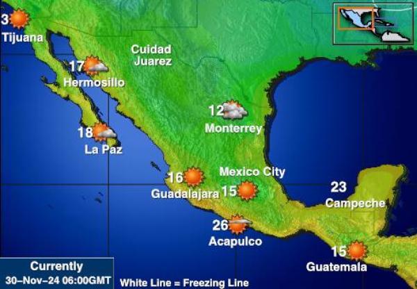 Mexico Været temperatur kart 