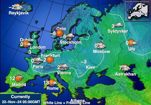 Moldavië Weer temperatuur kaart 