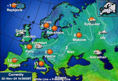 Monaco Ilm temperatuur kaart 