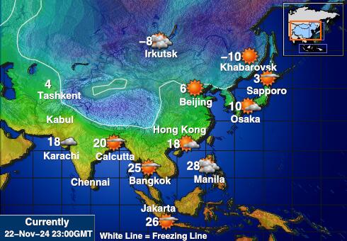 Mongolia Weather Temperature Map 