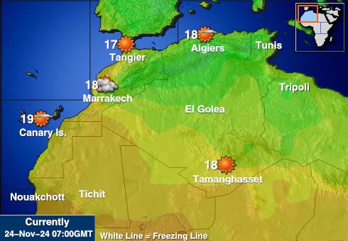 Maroko Temperatura Mapa pogody 