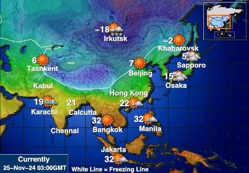 Nepal Weather Temperature Map 