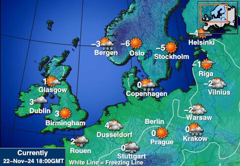 Holland Ilm temperatuur kaart 