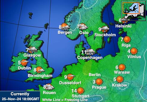 オランダ 天気温度マップ 