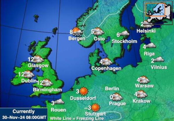 Nederland Været temperatur kart 