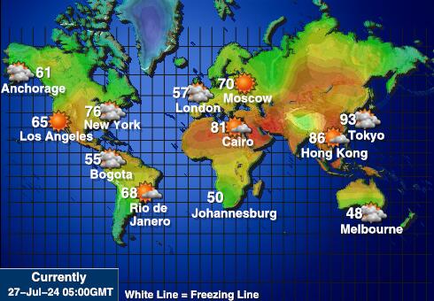 Ниуе Температурна карта за времето 